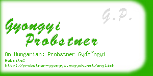 gyongyi probstner business card
